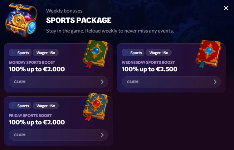 Chanze Casino wekelijkse sport promotie