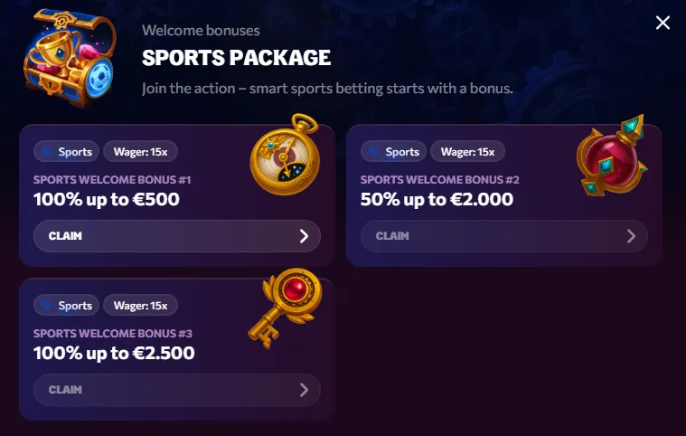 Chanze Casino welkomstbonus voor sport